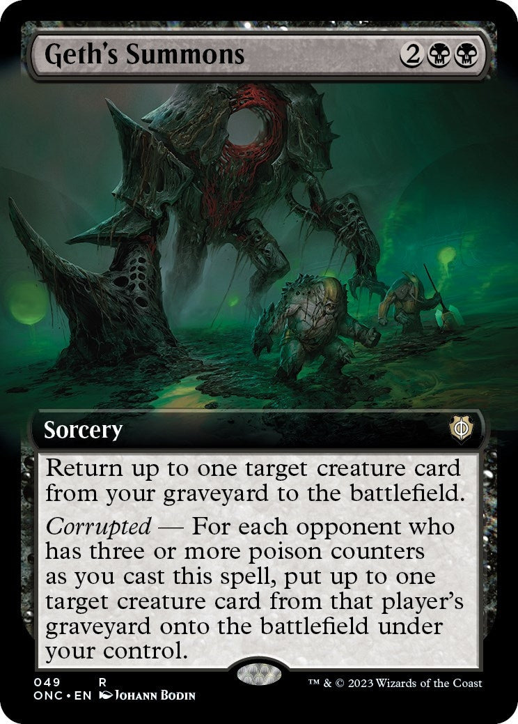 Image for Geth's Summons (Extended Art) (49) [Phyrexia: All Will Be One] - Magic: The Gathering