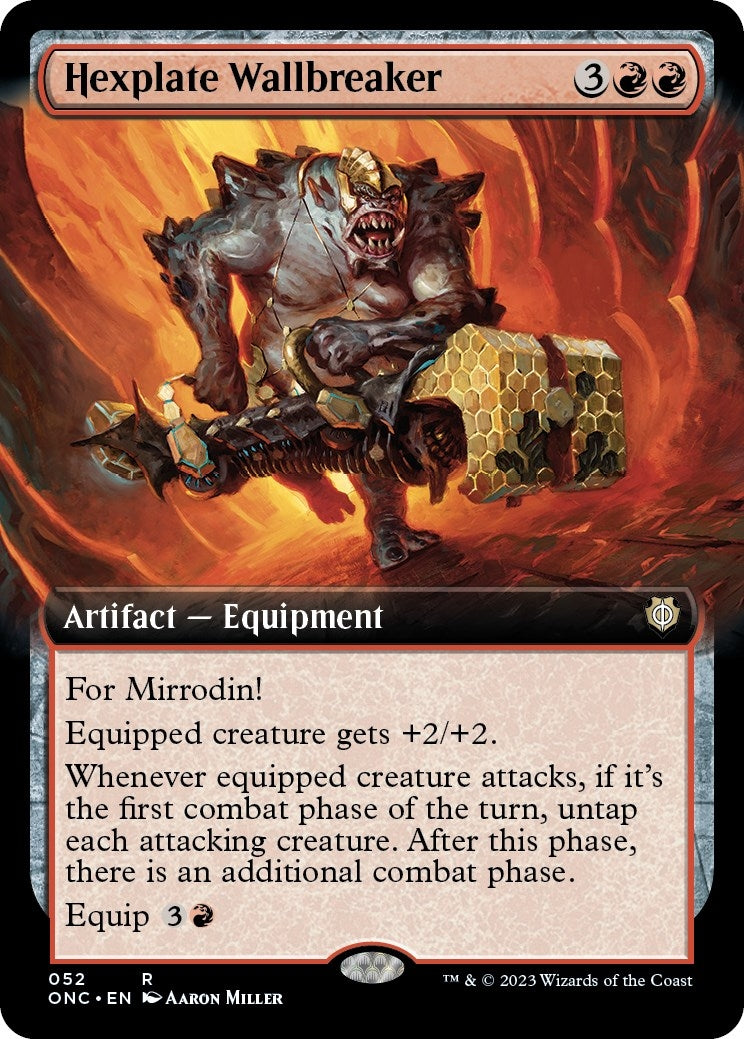 Image for Hexplate Wallbreaker (Extended Art) (52) [Phyrexia: All Will Be One] - Magic: The Gathering