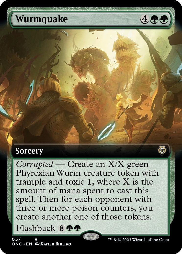 Image for Wurmquake (Extended Art) (57) [Phyrexia: All Will Be One] - Magic: The Gathering