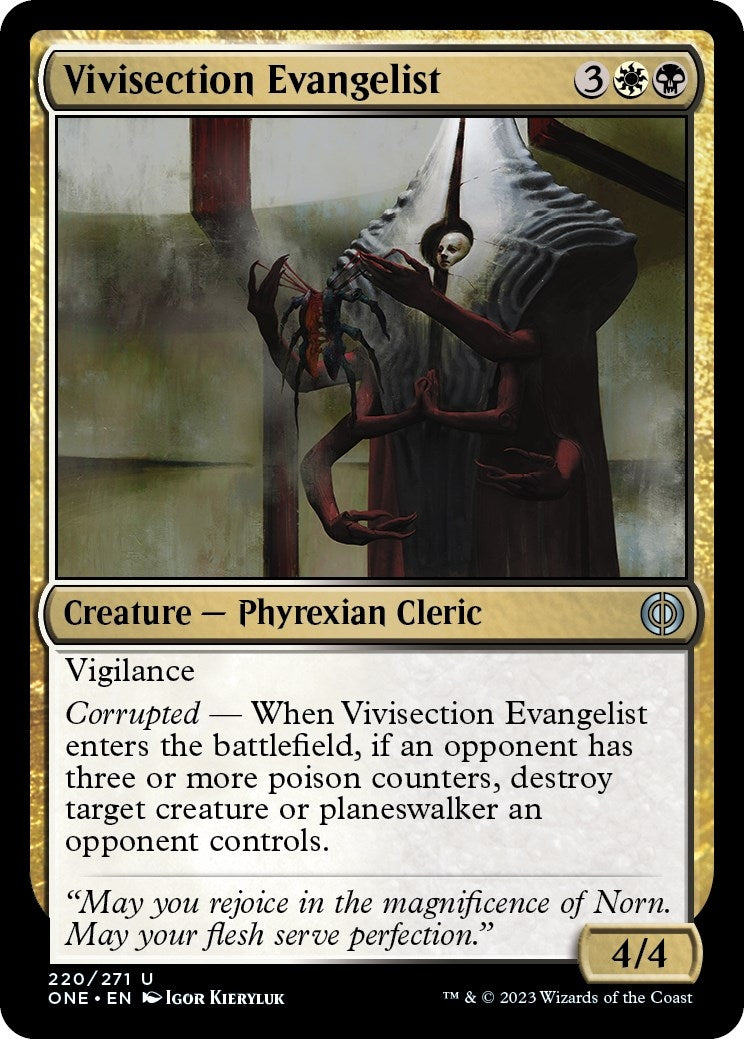 Image for Vivisection Evangelist (220) [Phyrexia: All Will Be One] - Magic: The Gathering