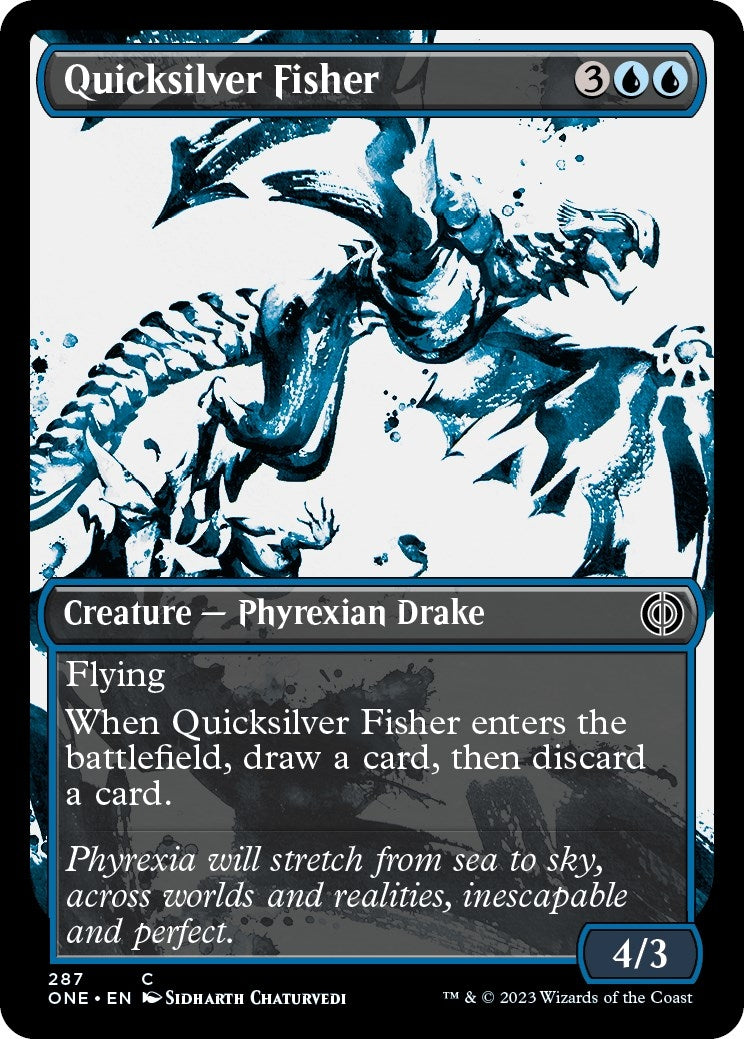 Image for Quicksilver Fisher (Showcase) (287) [Phyrexia: All Will Be One] - Magic: The Gathering