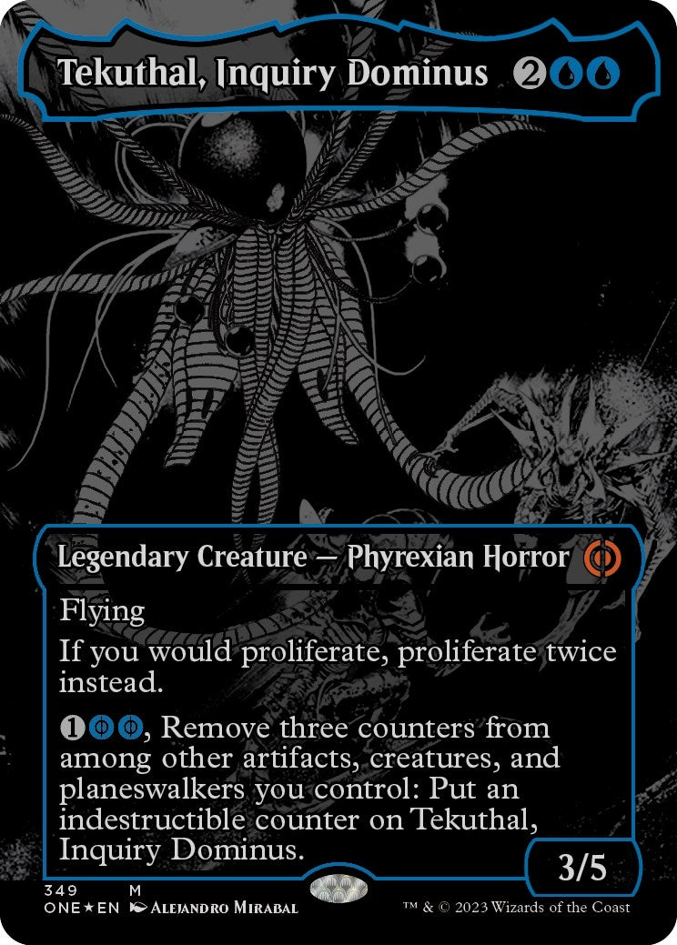 Image for Tekuthal, Inquiry Dominus (Oil Slick Raised Foil) (349) [Phyrexia: All Will Be One] - Magic: The Gathering