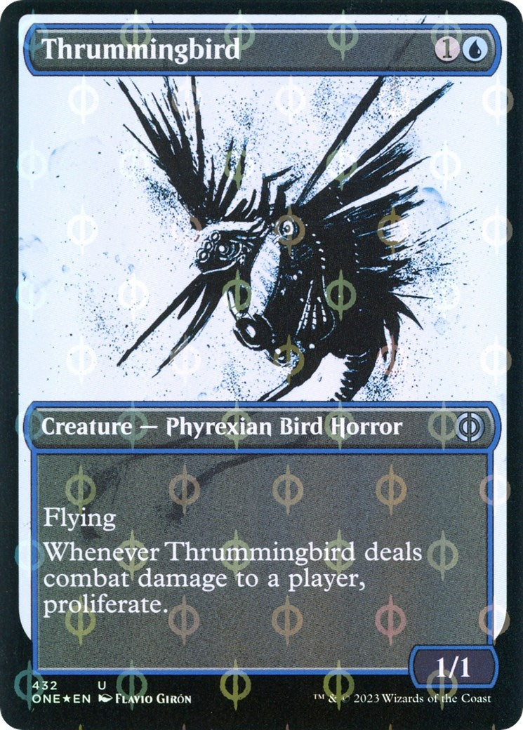 Image for Thrummingbird (Showcase) (Step-and-Compleat Foil) (432) [Phyrexia: All Will Be One] - Magic: The Gathering