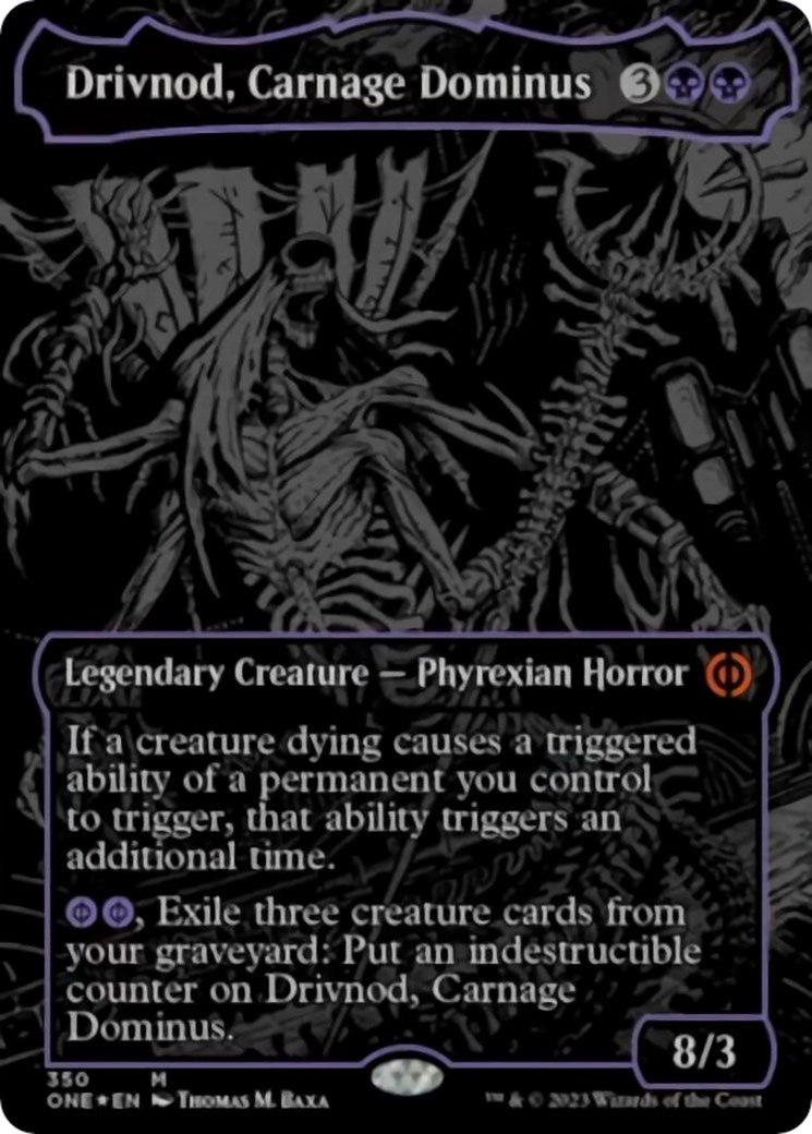 Image for Drivnod, Carnage Dominus (Oil Slick Raised Foil) (350) [Phyrexia: All Will Be One] - Magic: The Gathering