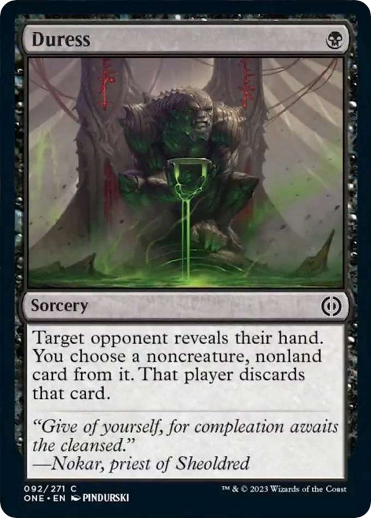 Image for Duress (92) [Phyrexia: All Will Be One] - Magic: The Gathering