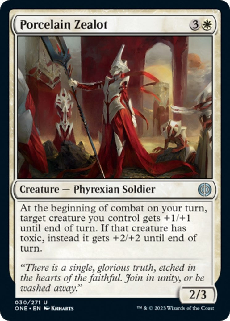 Image for Porcelain Zealot (30) [Phyrexia: All Will Be One] - Magic: The Gathering