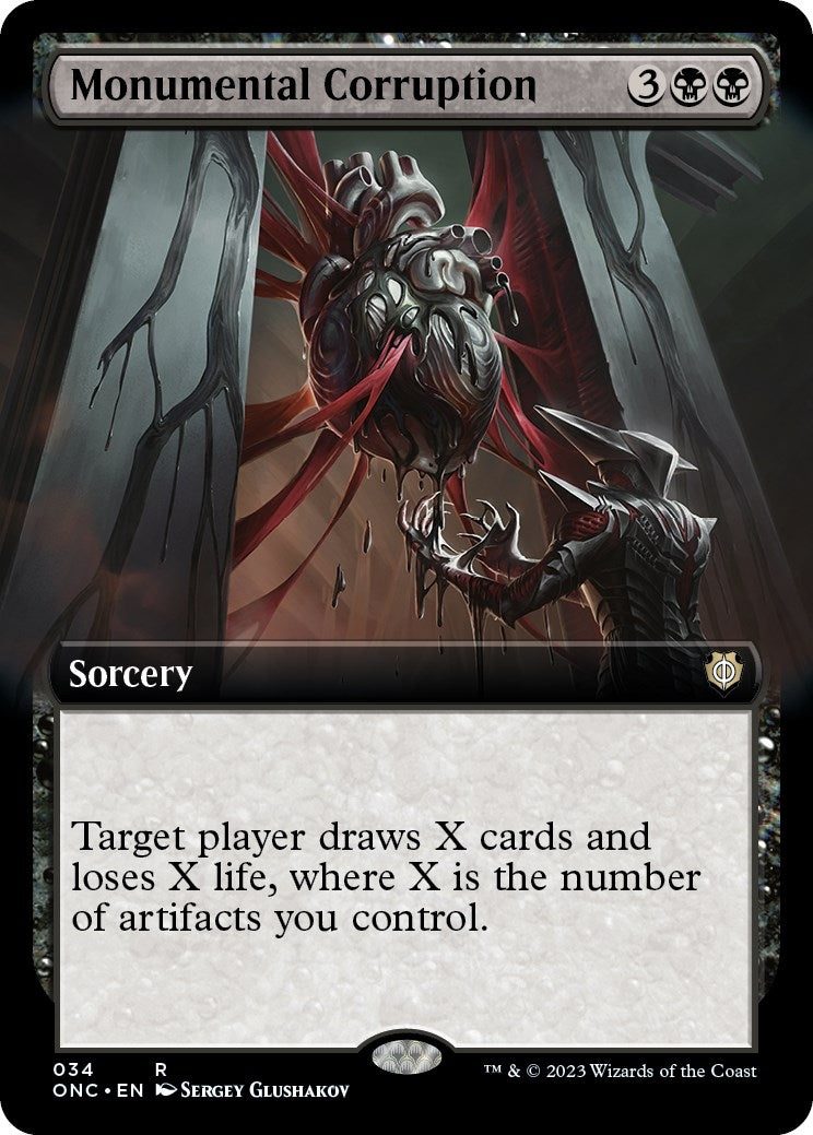 Image for Monumental Corruption (Extended Art) (34) [Phyrexia: All Will Be One] - Magic: The Gathering