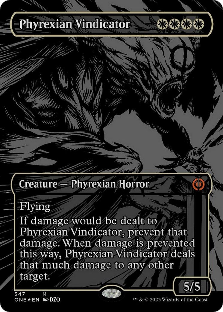 Image for Phyrexian Vindicator (Oil Slick Raised Foil) (347) [Phyrexia: All Will Be One] - Magic: The Gathering