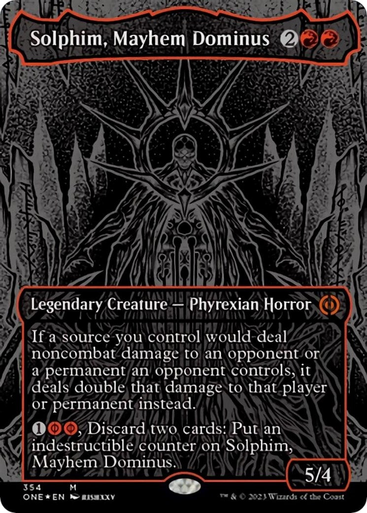 Image for Solphim, Mayhem Dominus (Oil Slick Raised Foil) (354) [Phyrexia: All Will Be One] - Magic: The Gathering