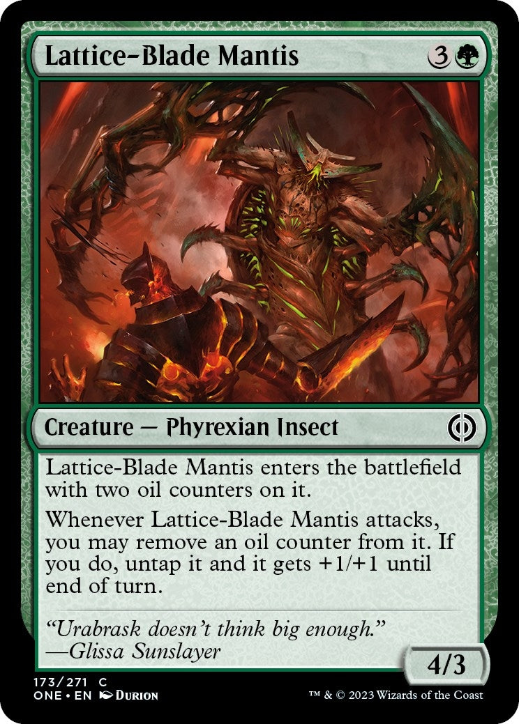 Image for Lattice-Blade Mantis (173) [Phyrexia: All Will Be One] - Magic: The Gathering