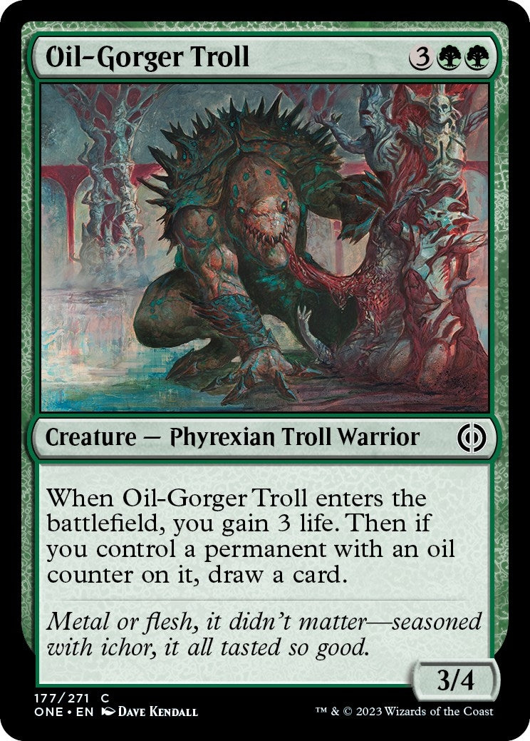 Image for Oil-Gorger Troll (177) [Phyrexia: All Will Be One] - Magic: The Gathering