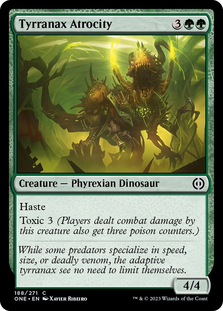 Image for Tyrranax Atrocity (188) [Phyrexia: All Will Be One] - Magic: The Gathering