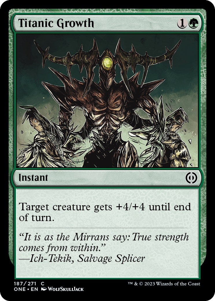 Image for Titanic Growth (187) [Phyrexia: All Will Be One] - Magic: The Gathering