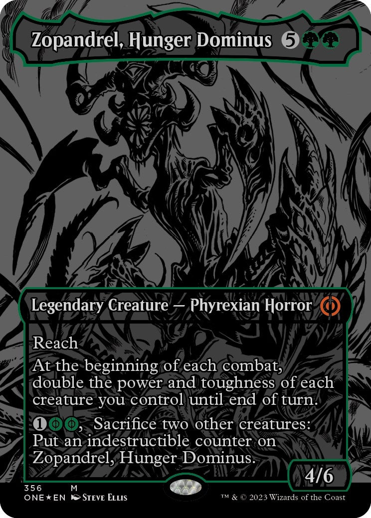 Image for Zopandrel, Hunger Dominus (Oil Slick Raised Foil) (356) [Phyrexia: All Will Be One] - Magic: The Gathering