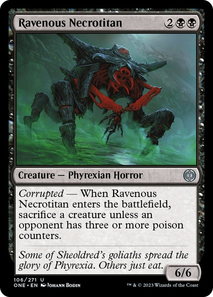 Image for Ravenous Necrotitan (106) [Phyrexia: All Will Be One] - Magic: The Gathering