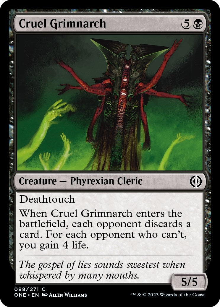 Image for Cruel Grimnarch (88) [Phyrexia: All Will Be One] - Magic: The Gathering