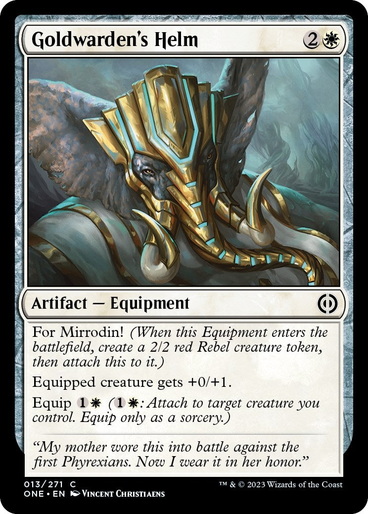 Image for Goldwarden's Helm (13) [Phyrexia: All Will Be One] - Magic: The Gathering