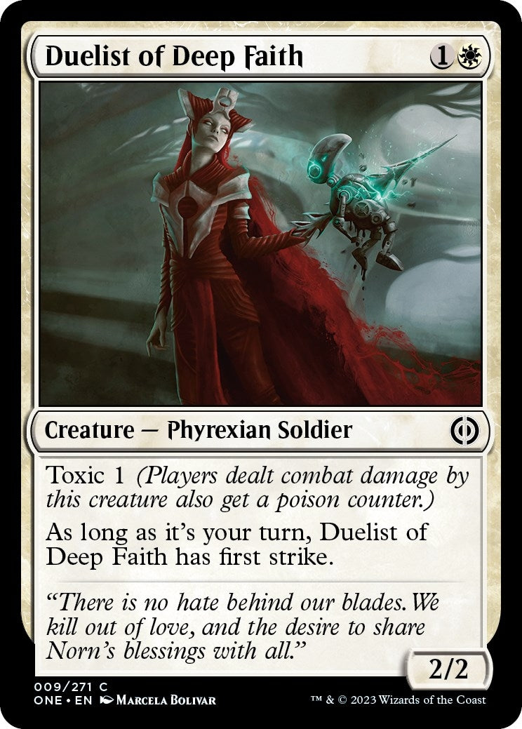 Image for Duelist of Deep Faith (9) [Phyrexia: All Will Be One] - Magic: The Gathering