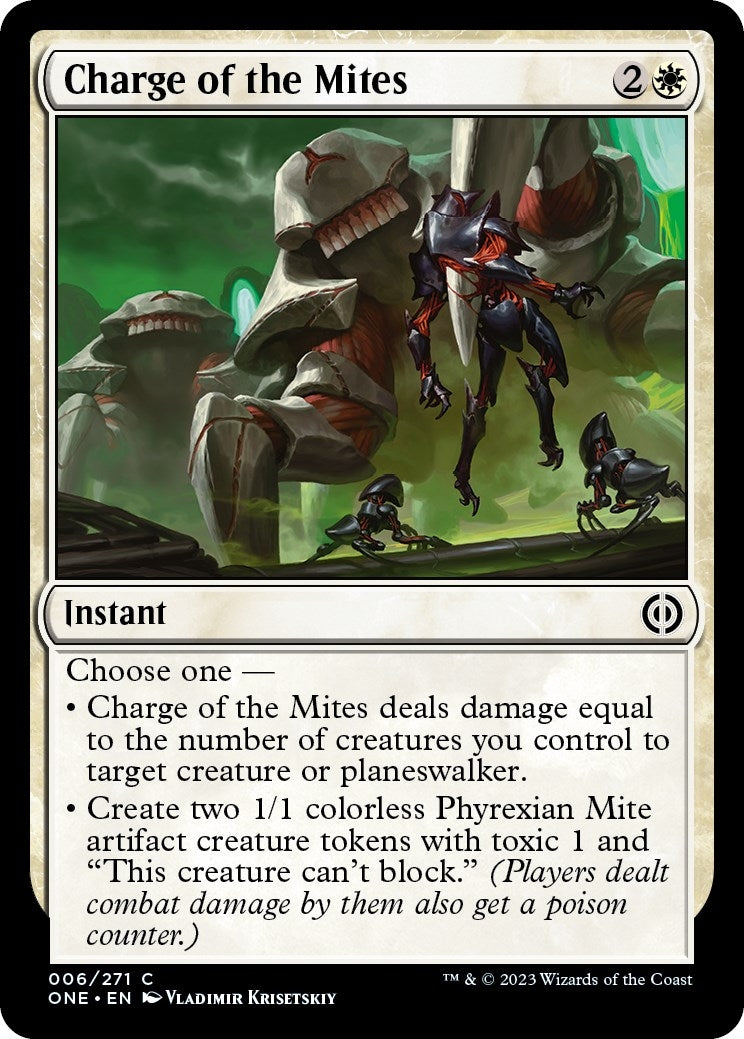 Image for Charge of the Mites (6) [Phyrexia: All Will Be One] - Magic: The Gathering