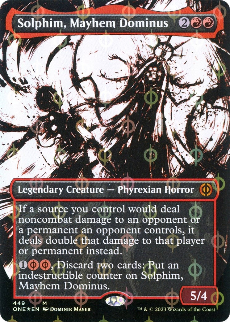 Image for Solphim, Mayhem Dominus (Showcase) (Step-and-Compleat Foil) (449) [Phyrexia: All Will Be One] - Magic: The Gathering