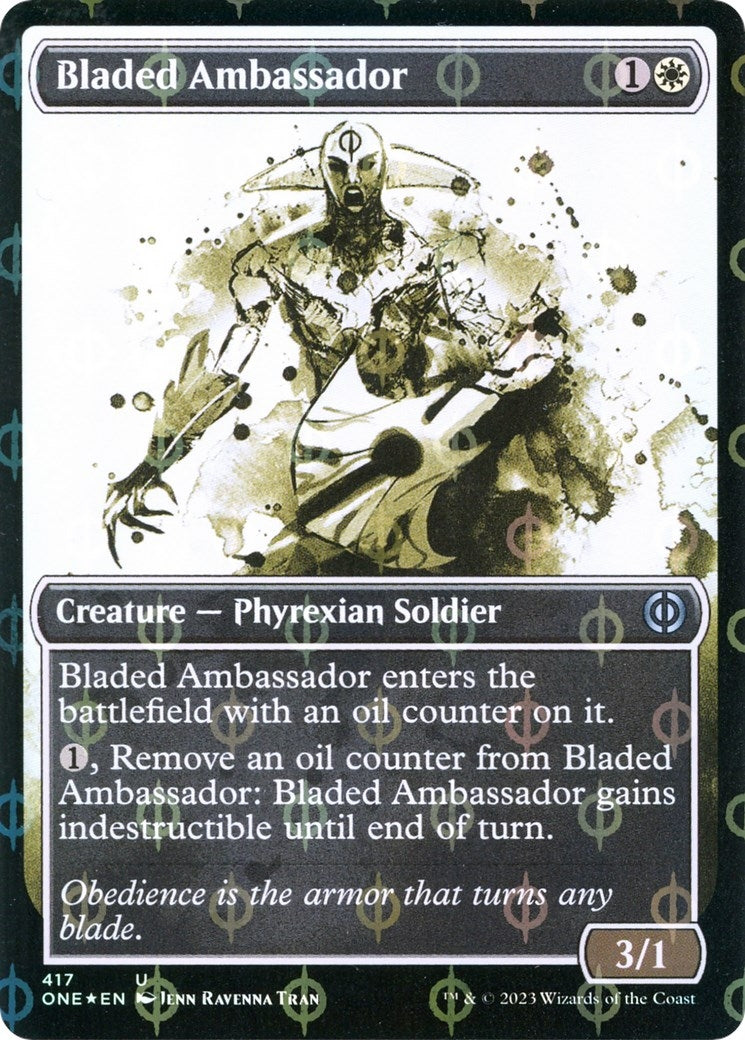 Image for Bladed Ambassador (Showcase) (Step-and-Compleat Foil) (417) [Phyrexia: All Will Be One] - Magic: The Gathering