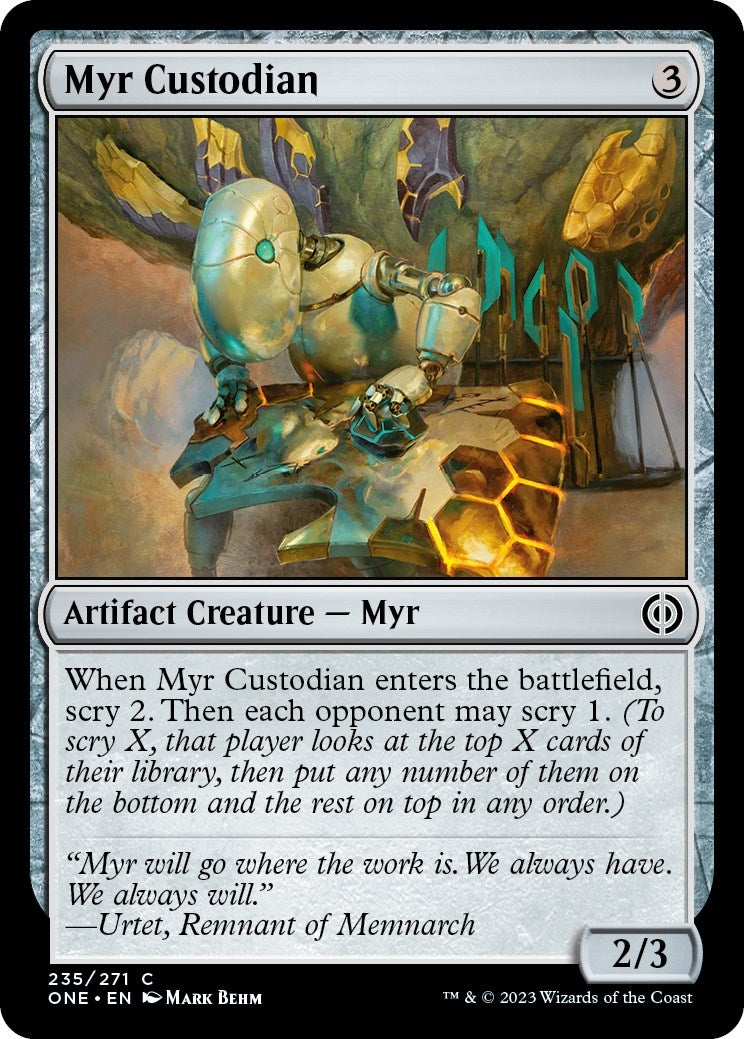 Image for Myr Custodian (235) [Phyrexia: All Will Be One] - Magic: The Gathering
