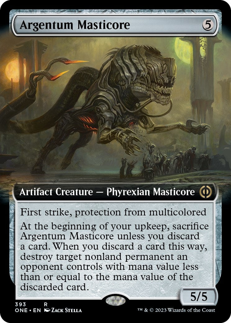 Image for Argentum Masticore (Extended Art) (393) [Phyrexia: All Will Be One] - Magic: The Gathering