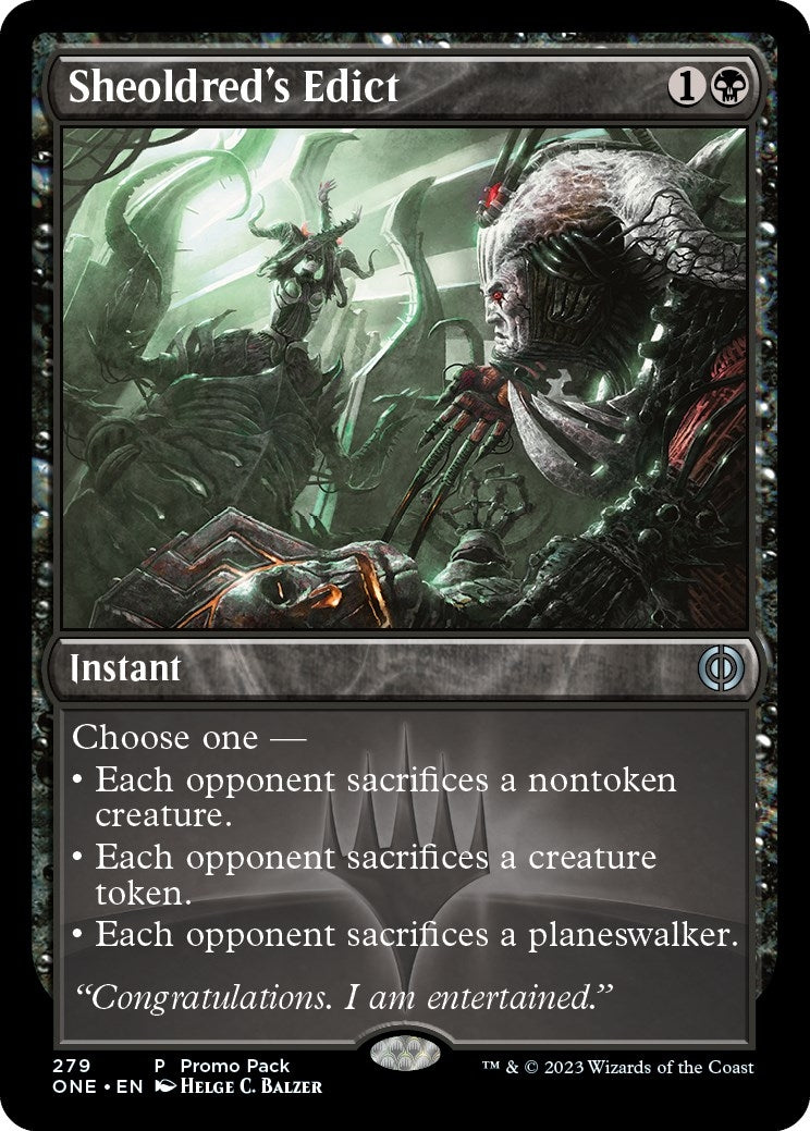 Image for Sheoldred's Edict (279) [Phyrexia: All Will Be One] - Magic: The Gathering
