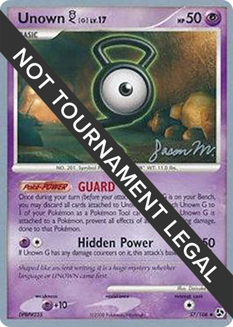 Image for Unown [G] - 2009 (Jason Martinez) (57/106) [World Championship Decks] - Pokemon