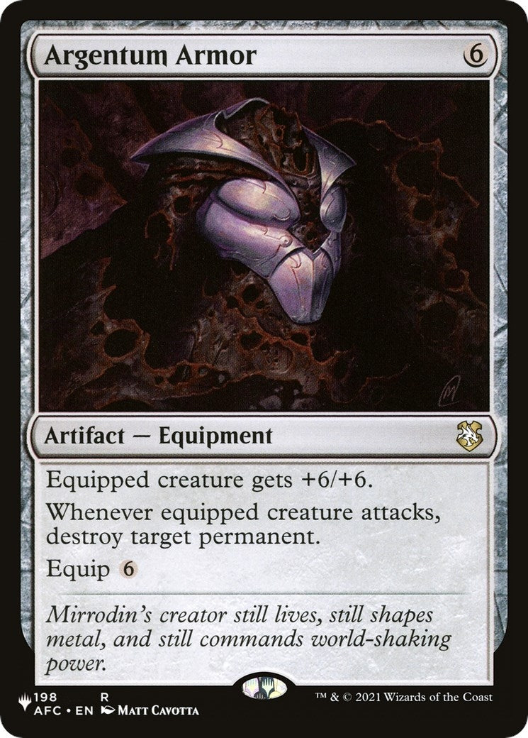Image for Argentum Armor (198/062) [The List Reprints] - Magic: The Gathering
