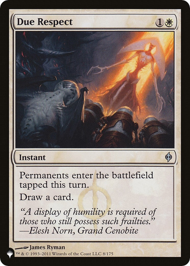 Image for Due Respect (8/175) [The List Reprints] - Magic: The Gathering