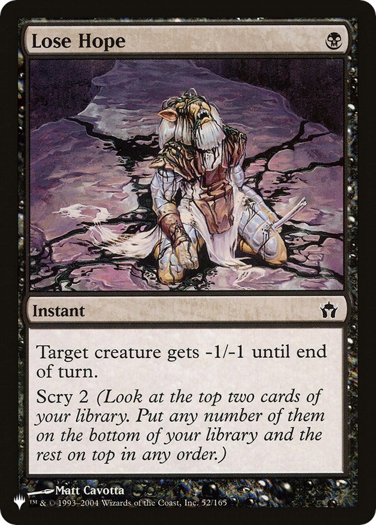 Image for Lose Hope (52/165) [The List Reprints] - Magic: The Gathering