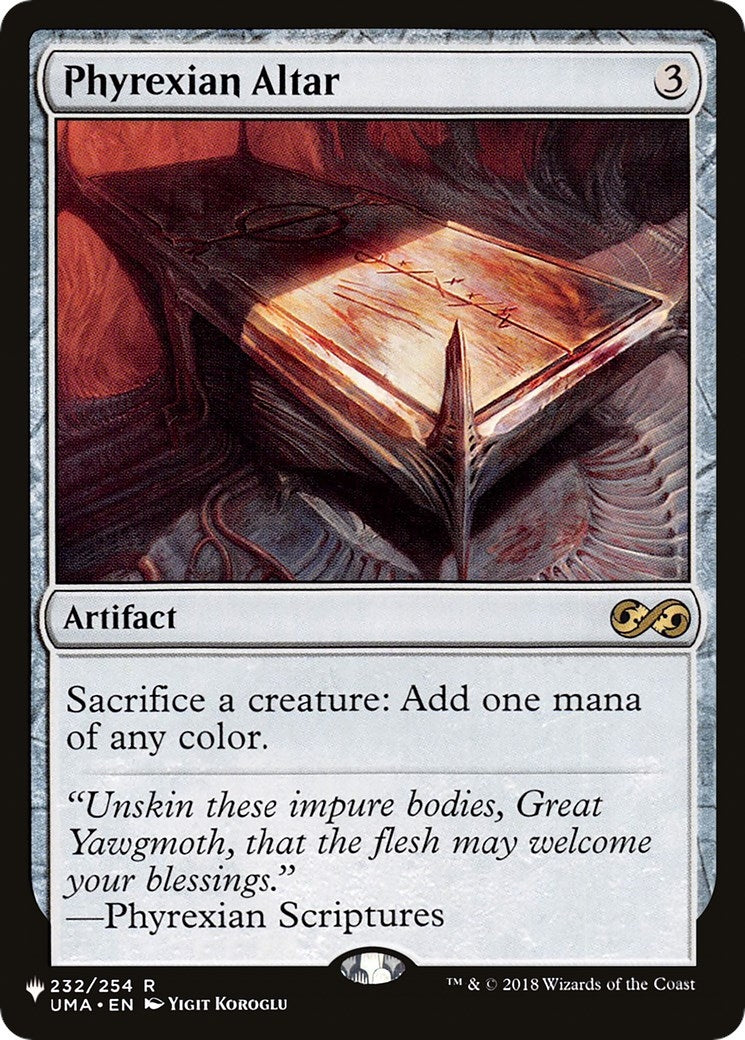 Image for Phyrexian Altar (232/254) [The List Reprints] - Magic: The Gathering