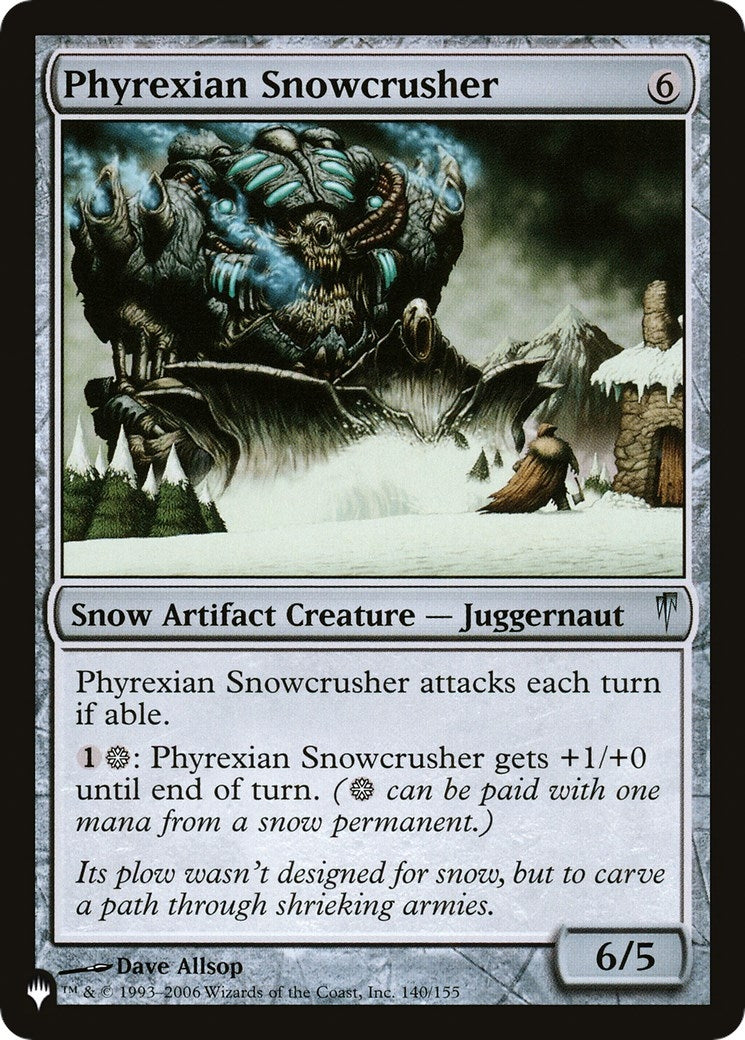 Image for Phyrexian Snowcrusher (140/155) [The List Reprints] - Magic: The Gathering