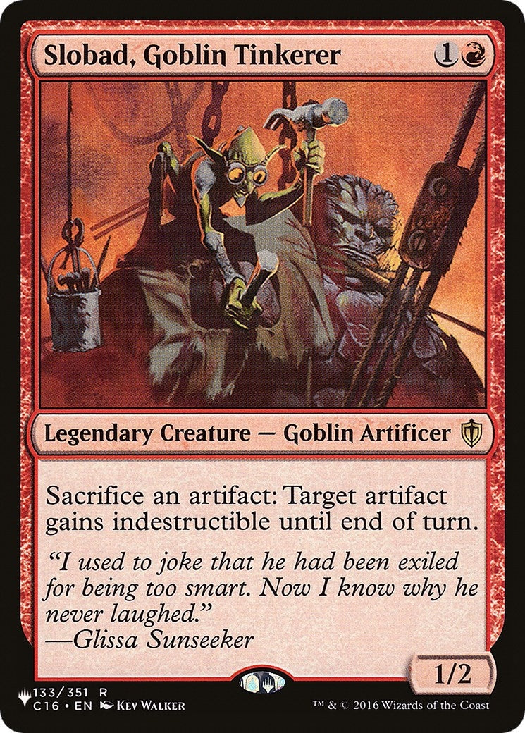 Image for Slobad, Goblin Tinkerer (133/351) [The List Reprints] - Magic: The Gathering