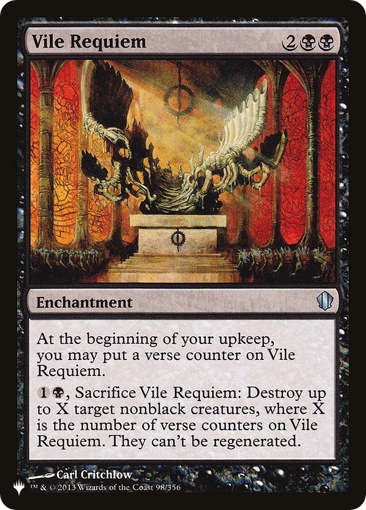 Image for Vile Requiem (C13) (98/356) [The List Reprints] - Magic: The Gathering