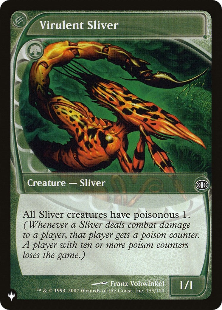 Image for Virulent Sliver (155/180) [The List Reprints] - Magic: The Gathering