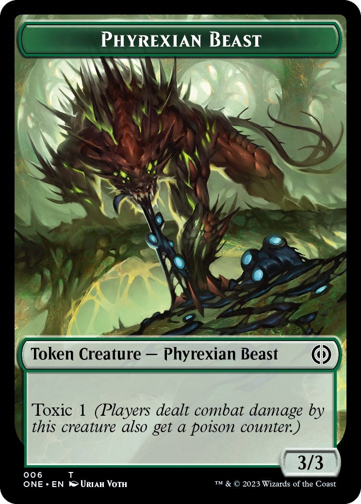Image for Phyrexian Beast Token (6) [Phyrexia: All Will Be One] - Magic: The Gathering