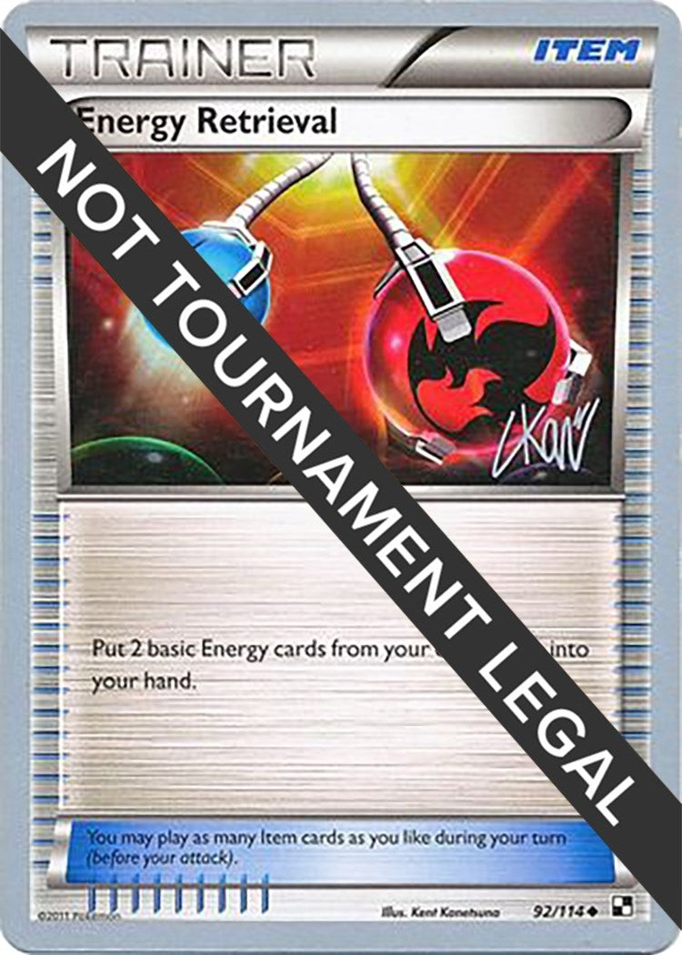 Image for Energy Retrieval - 2011 (Christopher Kan) (92/114) [World Championship Decks] - Pokemon