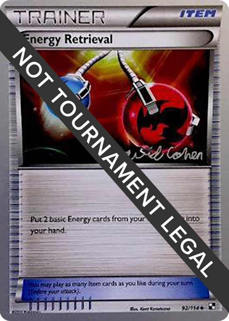 Image for Energy Retrieval - 2011 (David Cohen) (92/114) [World Championship Decks] - Pokemon