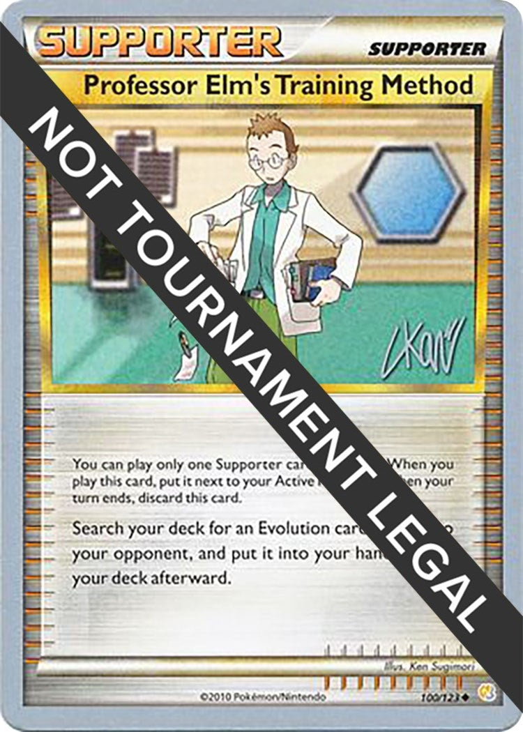Image for Professor Elm's Training Method - 2011 (Christopher Kan) (100/123) [World Championship Decks] - Pokemon