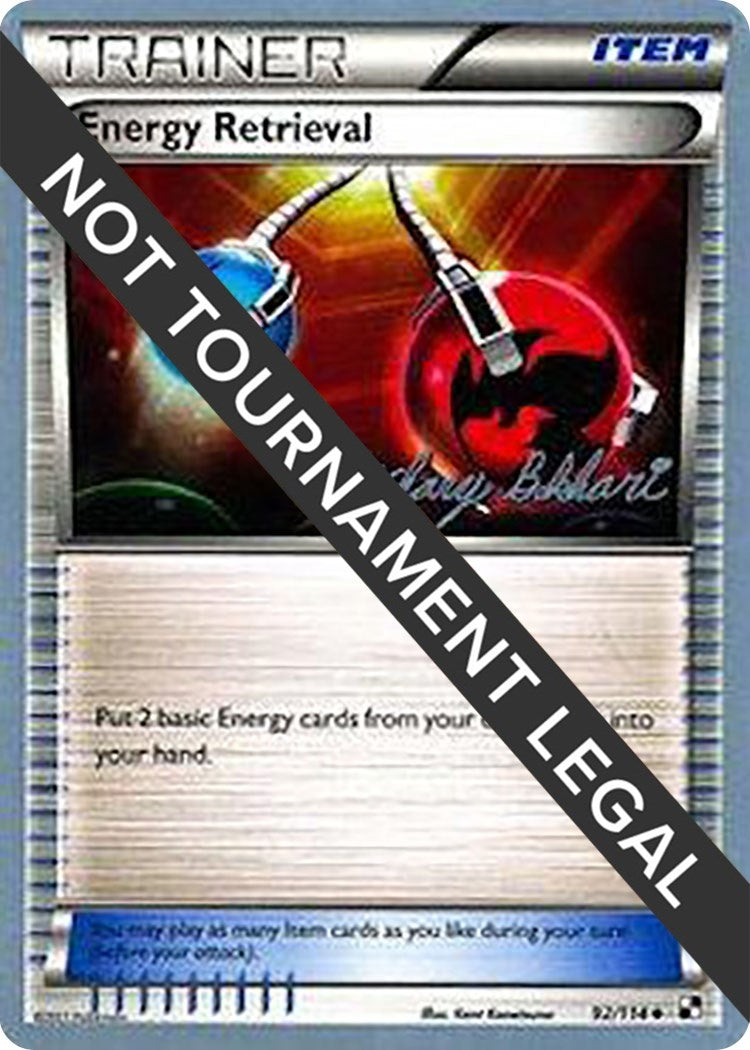 Image for Energy Retrieval - 2012 (Zachary Bokhari) (92/114) [World Championship Decks] - Pokemon