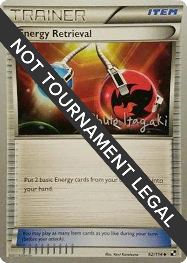 Image for Energy Retrieval - 2012 (Shuto Itagaki) (92/114) [World Championship Decks] - Pokemon