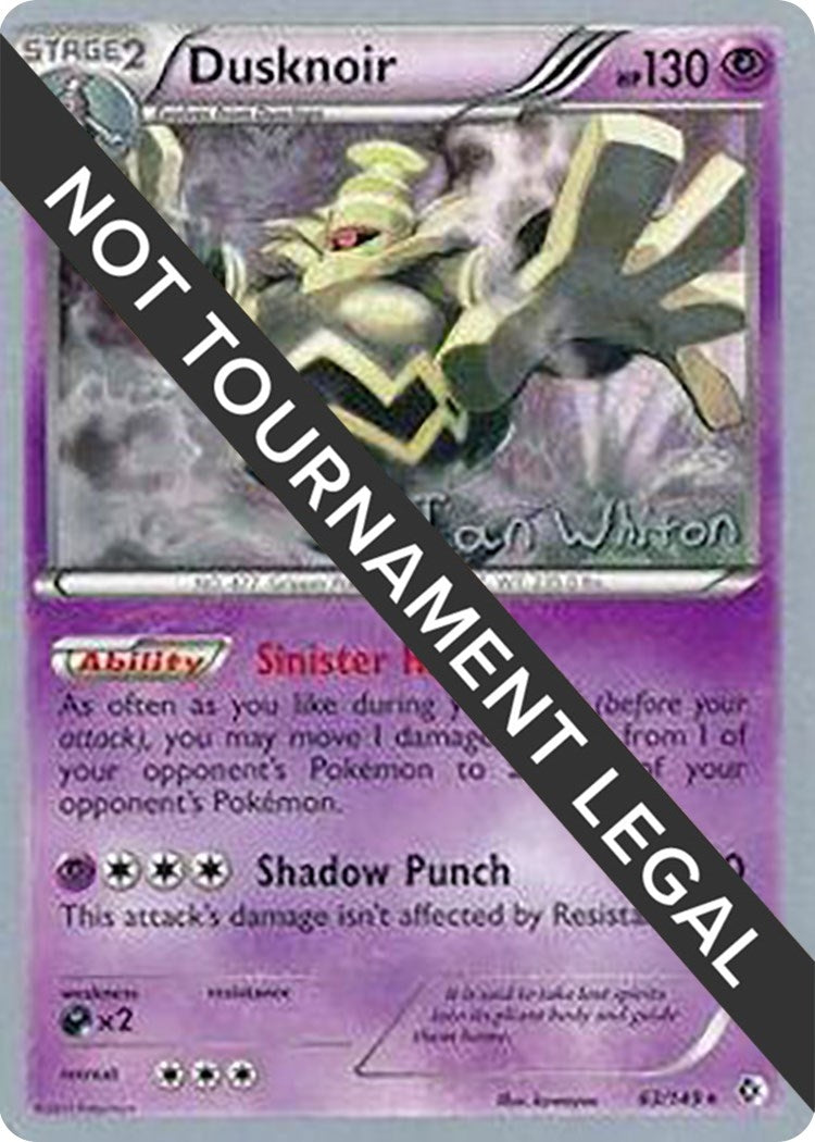Image for Dusknoir - 2013 (Ian Whiton) (63/149) [World Championship Decks] - Pokemon