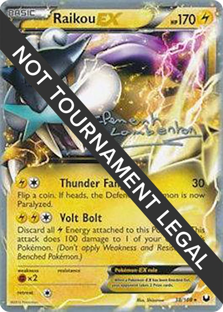 Image for Raikou EX - 2013 (Clement Lamberton) (38/108) [World Championship Decks] - Pokemon
