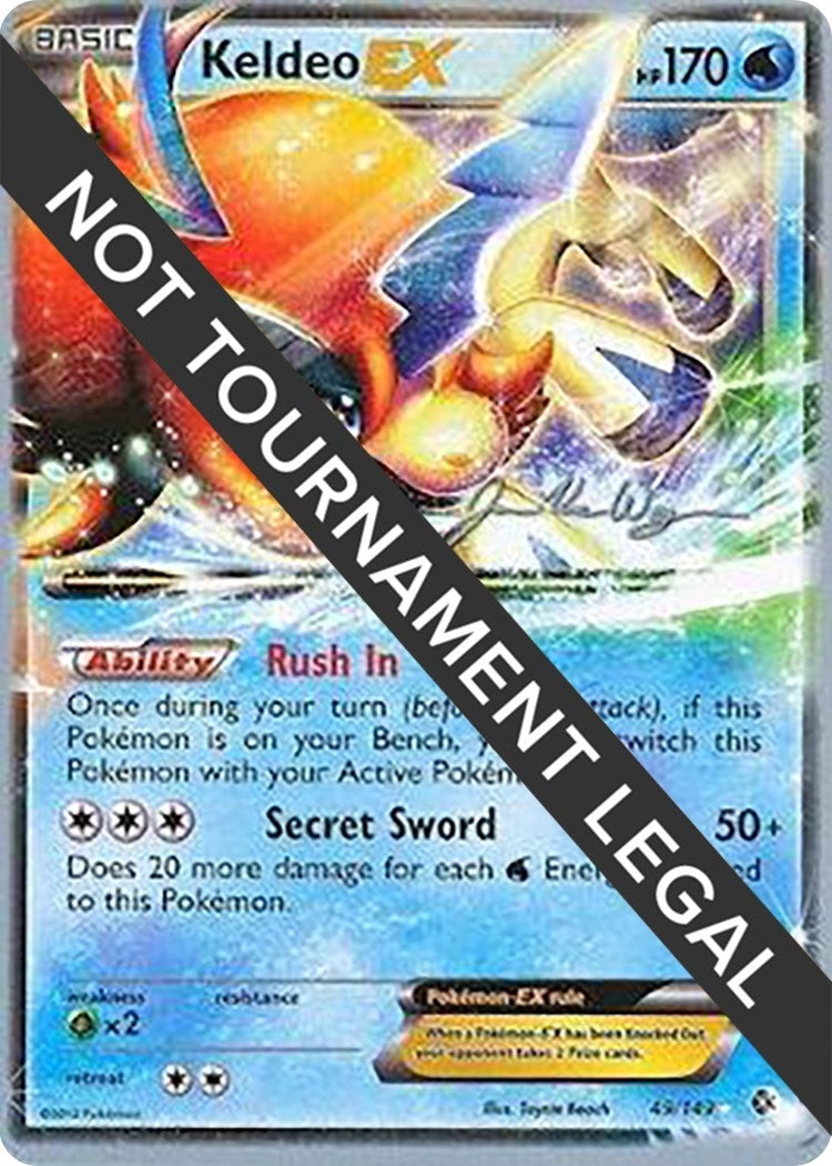 Image for Keldeo EX - 2015 (Jacob Van Wagner) (49/149) [World Championship Decks] - Pokemon