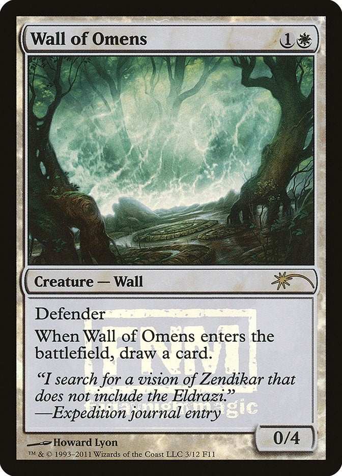 Image for Wall of Omens (3) [FNM Promos] - Magic: The Gathering