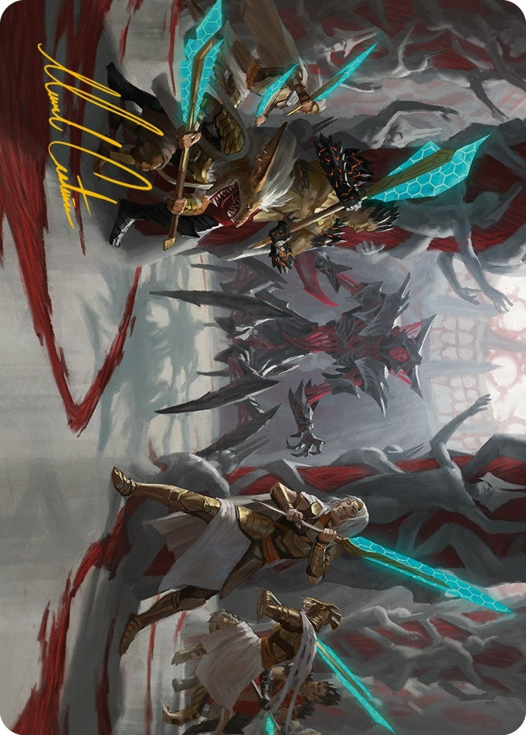 Image for Goldwardens' Gambit Art Card (Gold-Stamped Signature) (29) [Phyrexia: All Will Be One] - Magic: The Gathering