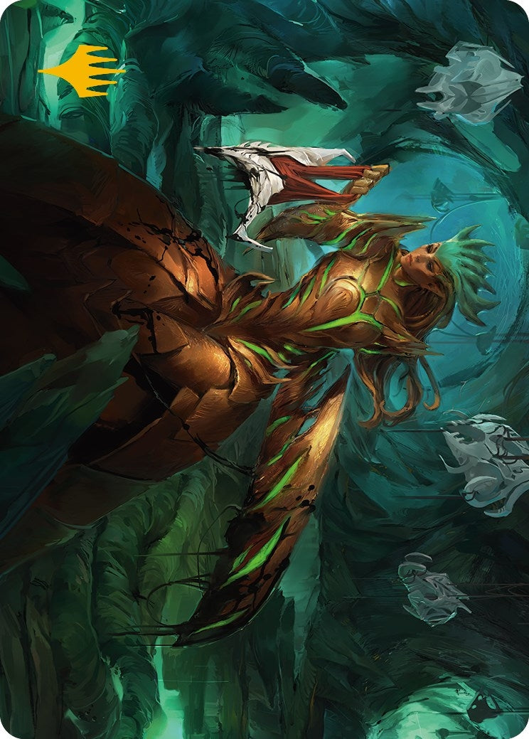 Image for Glissa Sunslayer Art Card (Gold-Stamped Signature) (47) [Phyrexia: All Will Be One] - Magic: The Gathering