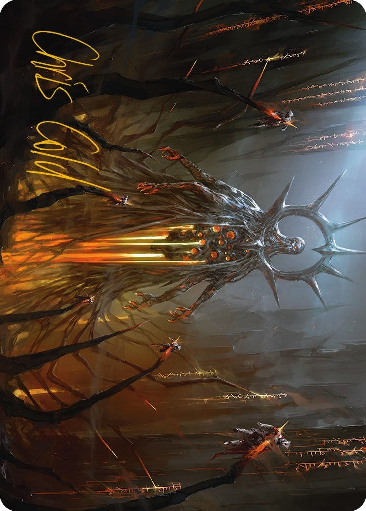 Image for Solphim, Mayhem Dominus Art Card (Gold-Stamped Signature) (35) [Phyrexia: All Will Be One] - Magic: The Gathering